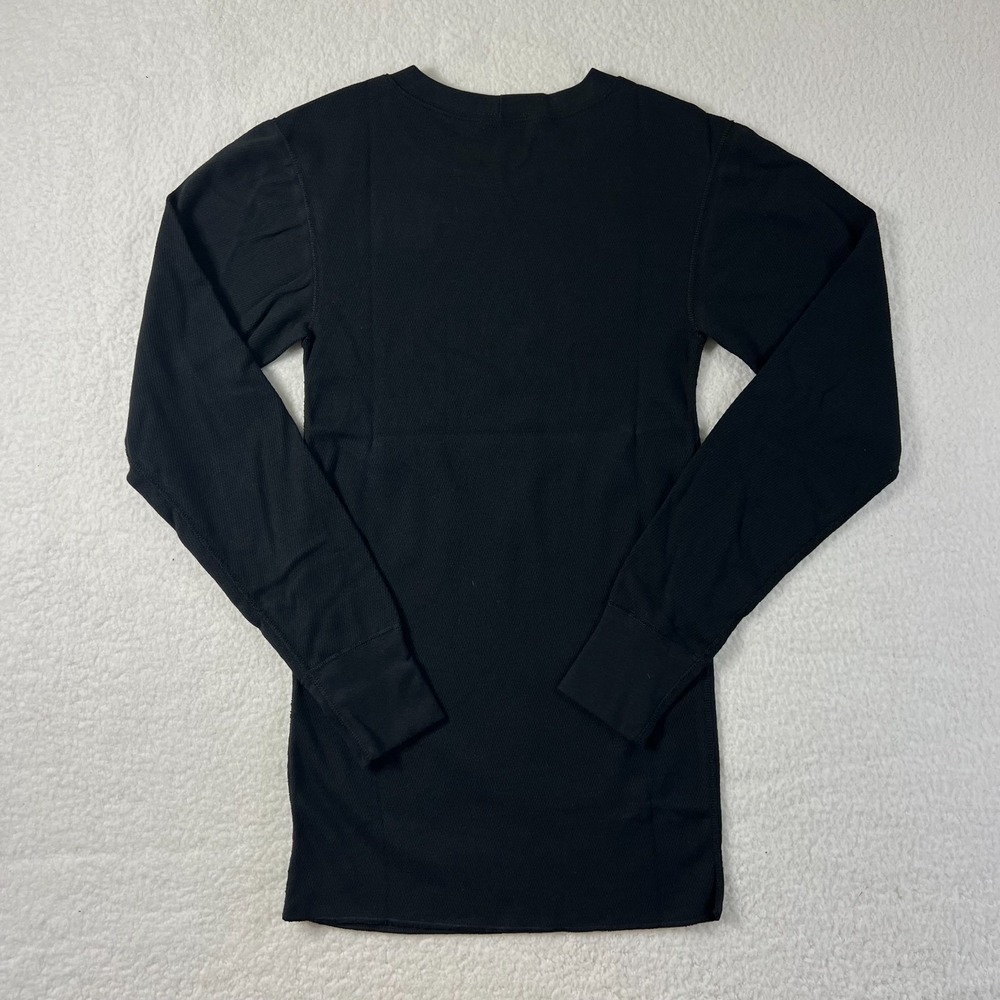 Carhartt Heavyweight Cotton Thermal Crewneck Top Black Men's Size S VTG NWT - Picture 2 of 16